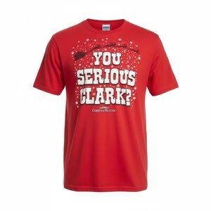 Vintage red holiday T-shirt national lampoon vacation you serious Clark? Short